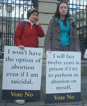 Abortion means 12 years in prison for women and doctors