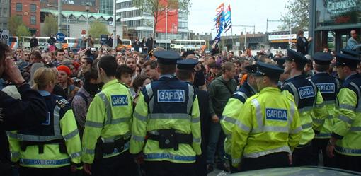 Gardai at Dublin Reclaim the Streets