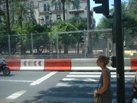 Exclusion fence in Seville