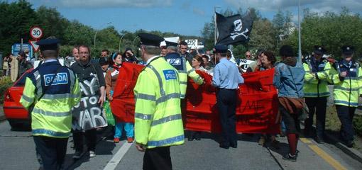 Breaking through police lines