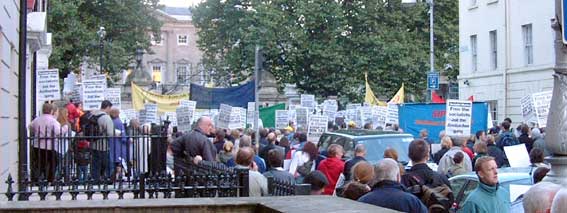 Bin tax protest at Dail Eireann