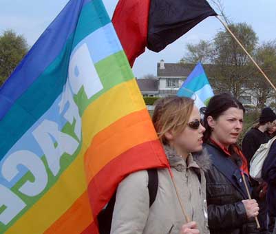 Peace protester at Shannon