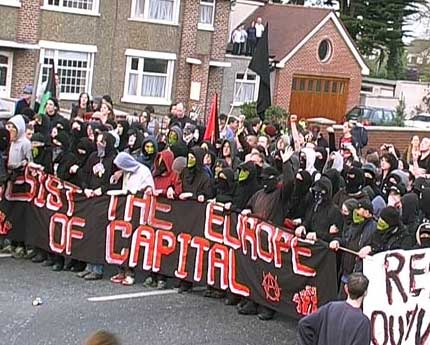 Black bloc in Dublin