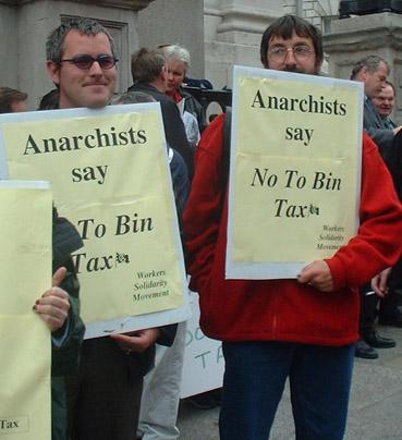 Anarchists at the bin tax demo