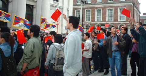 Counter demonstration of Chinese nationalists