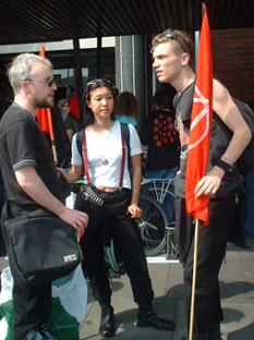 Some anarchist flags