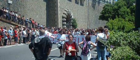 Assassin banner at G8 in genoa