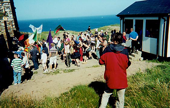 At the security gates