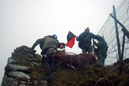 Fence and razor wire at Old Head of Kinsale