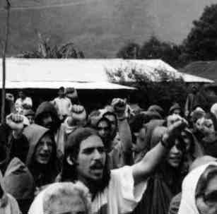 Chanting in rain